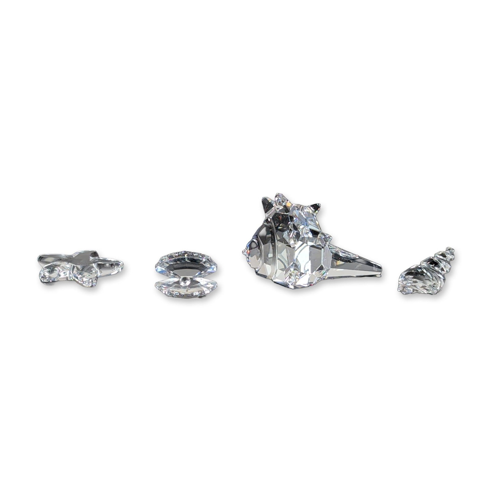 4pc Swarovski Silver Crystal Marine Figurines (1 of 7)