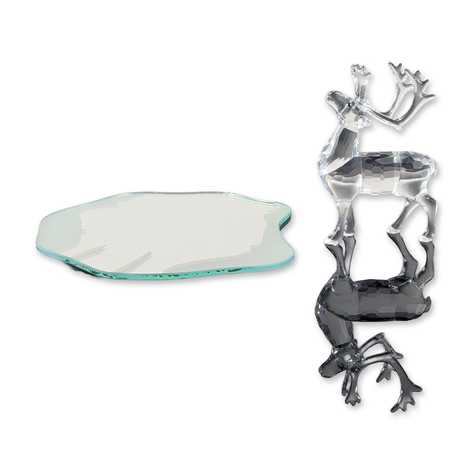 Swarovski Silver Crystal Reindeer Figurine with Display Base (1 of 5)
