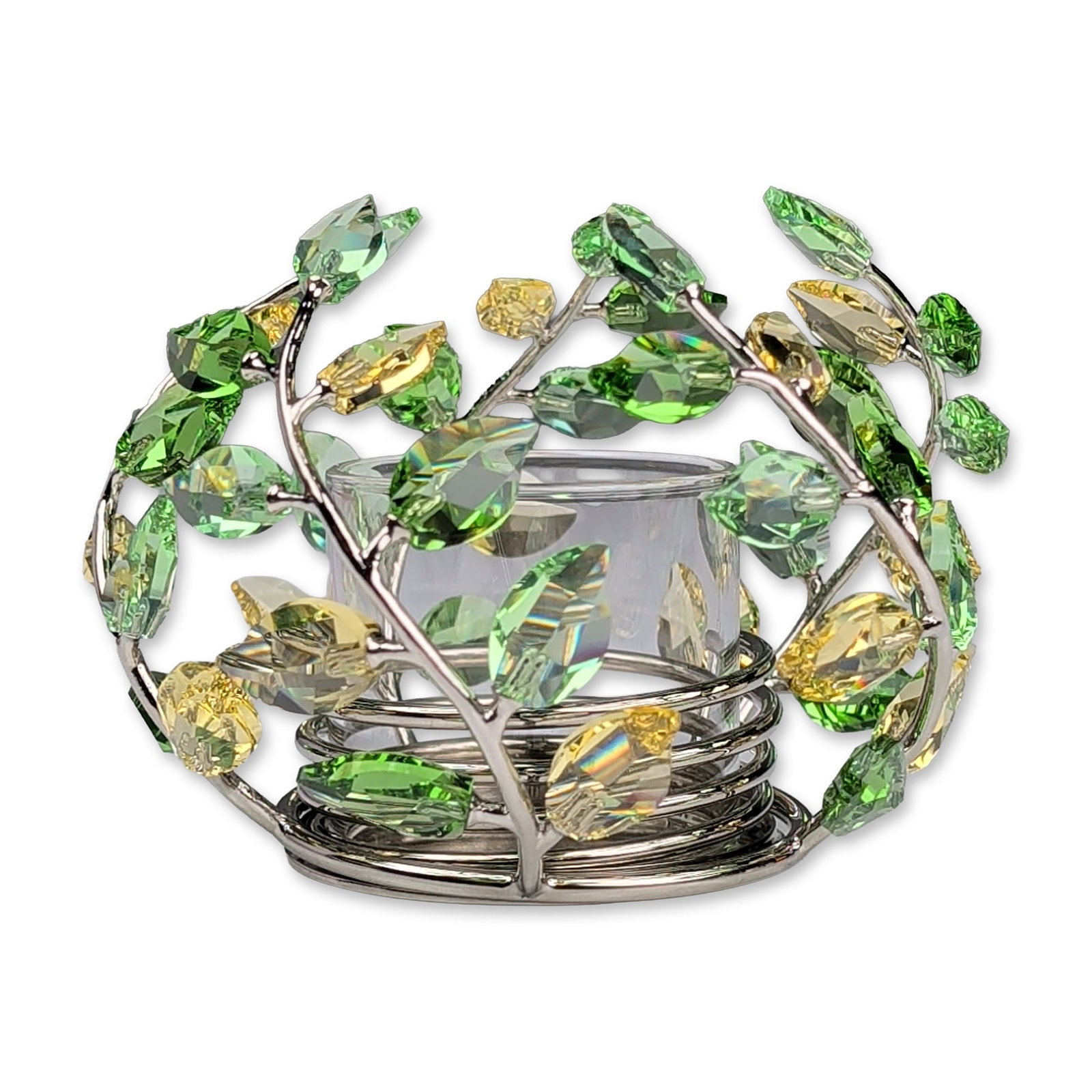 Swarovski Yasmine Hurel Crystal Leaves Tea Light Holder (1 of 5)