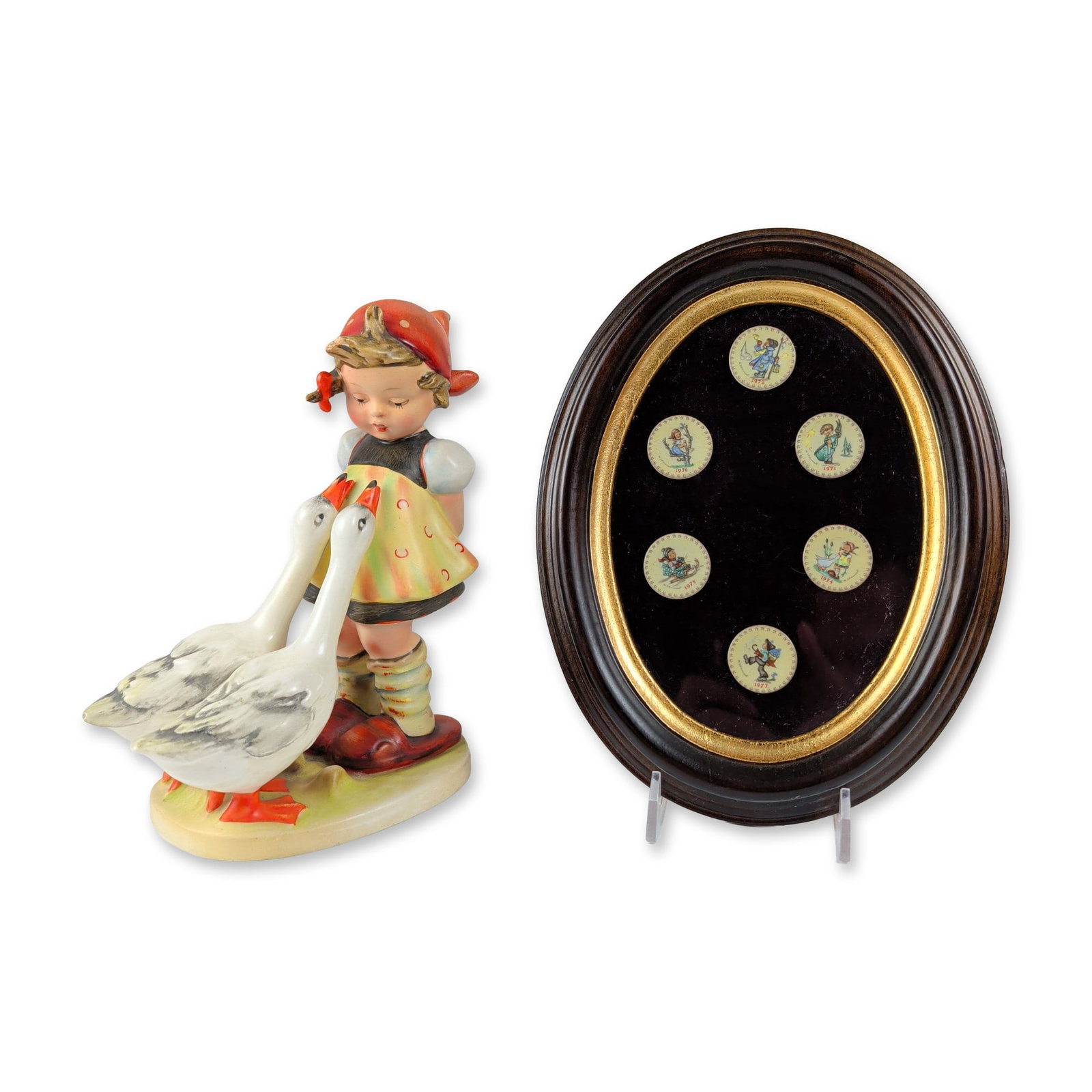 2pc Hummel Goebel Goose Girl Figurine and Framed Plaque Collection (1 of 6)