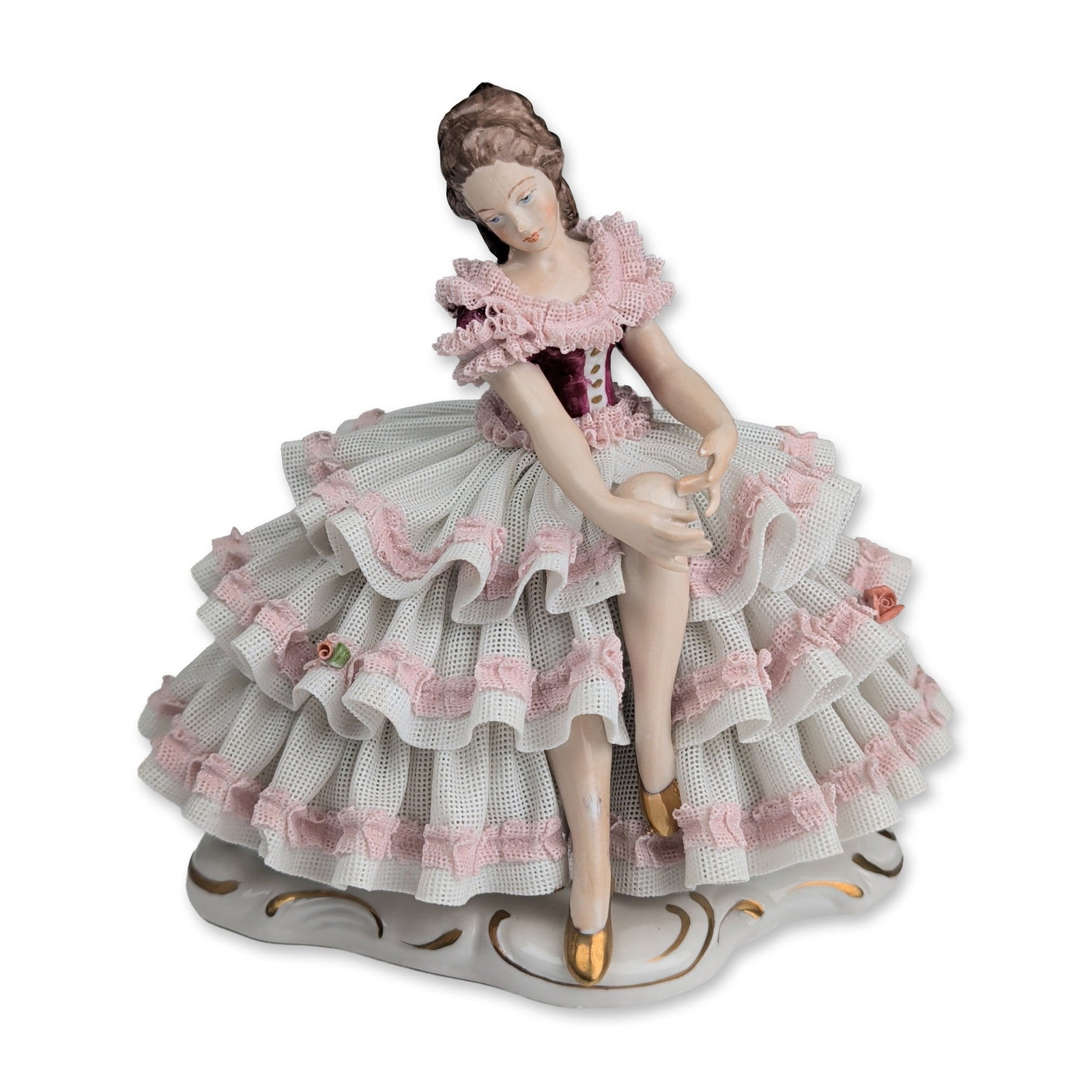 Dresden German Art Porcelain Lace Ballerina Figurine (1 of 6)