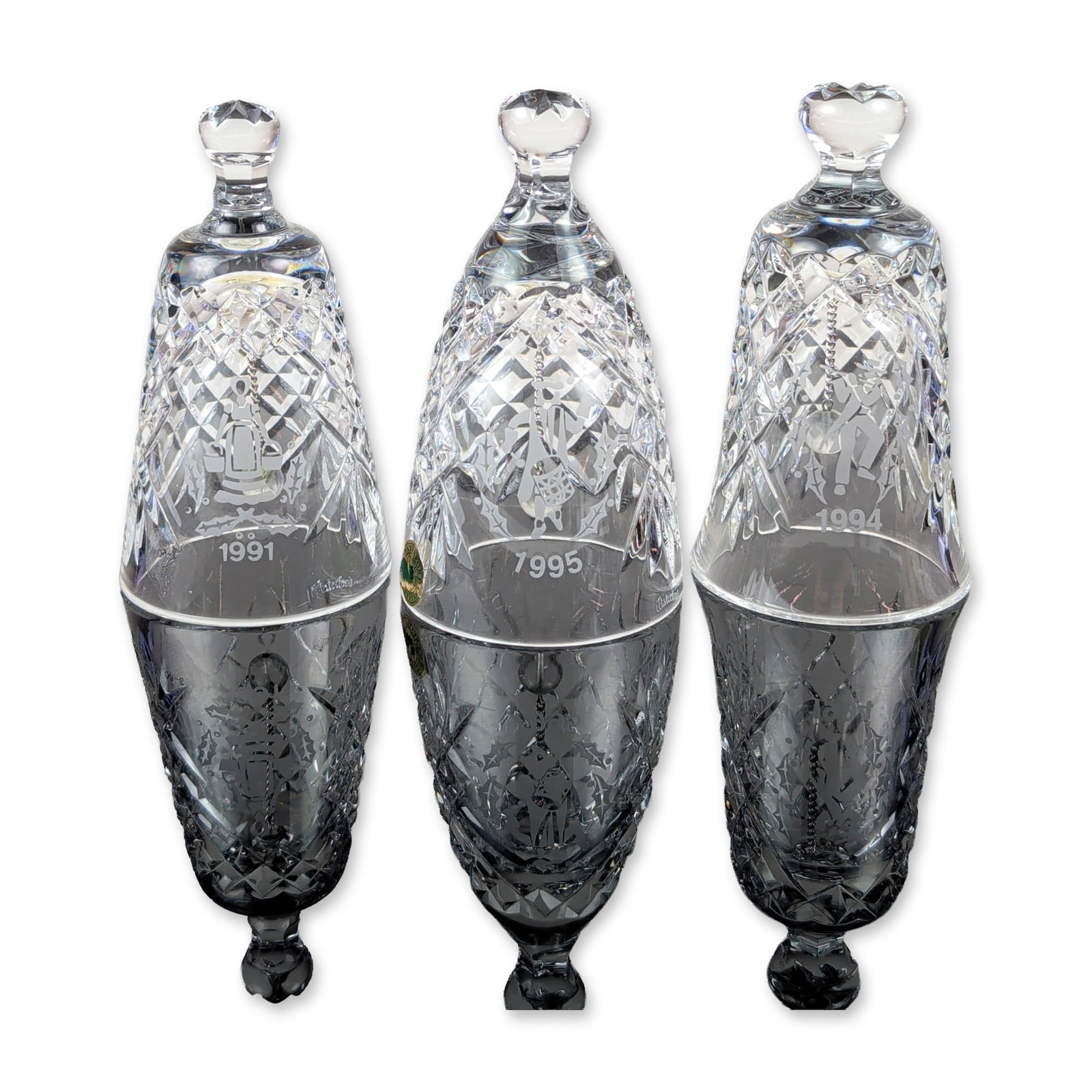 3pc Waterford Crystal Commemorative Twelve Days of Christmas Bells (1 of 5)