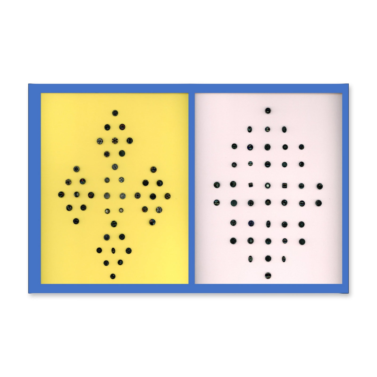 2 CARDS OF GLASS DIMINUTIVE BUTTONS (1 of 3)