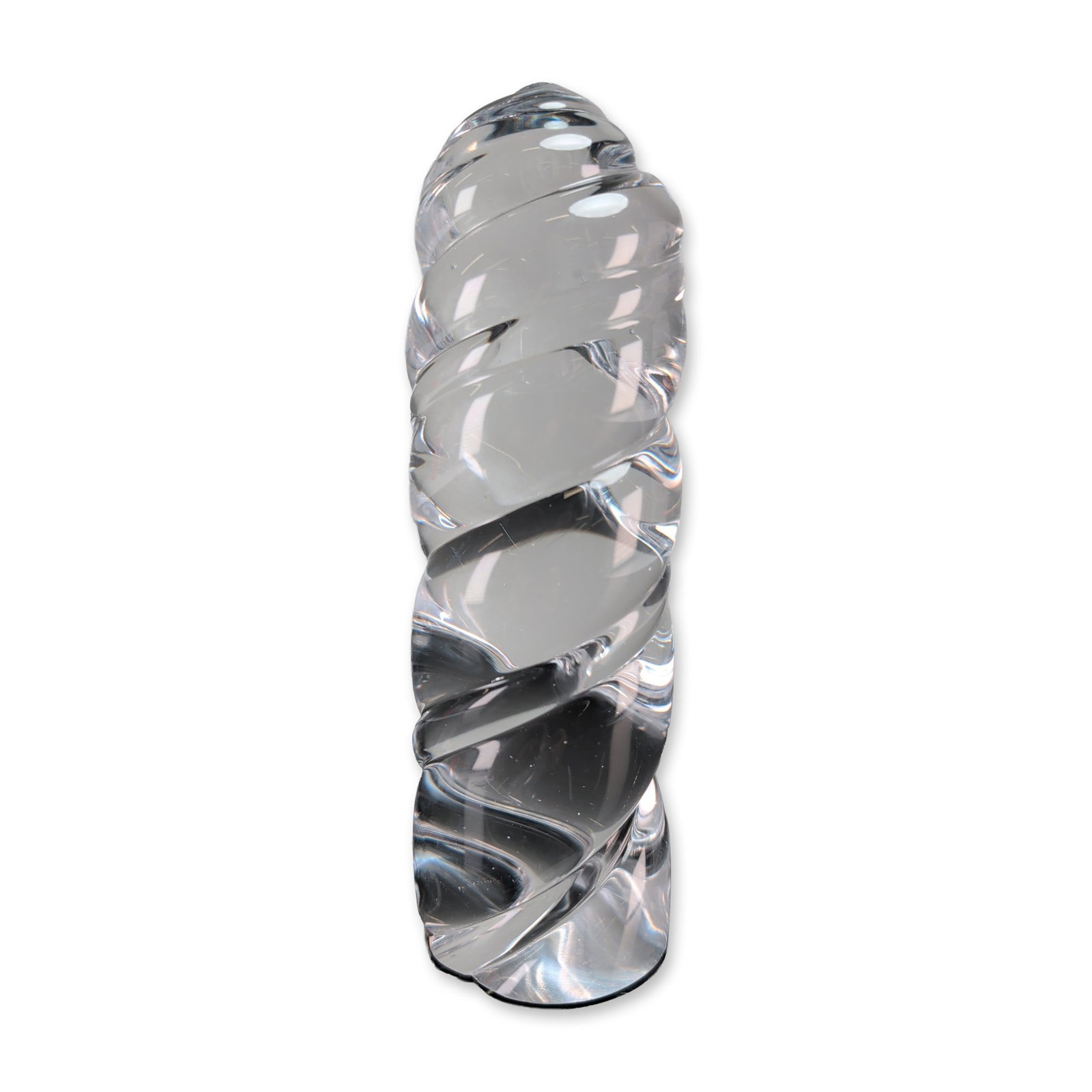 Mats Jonasson Maleras Sweden Signed Spiral Crystal Sculpture (1 of 4)