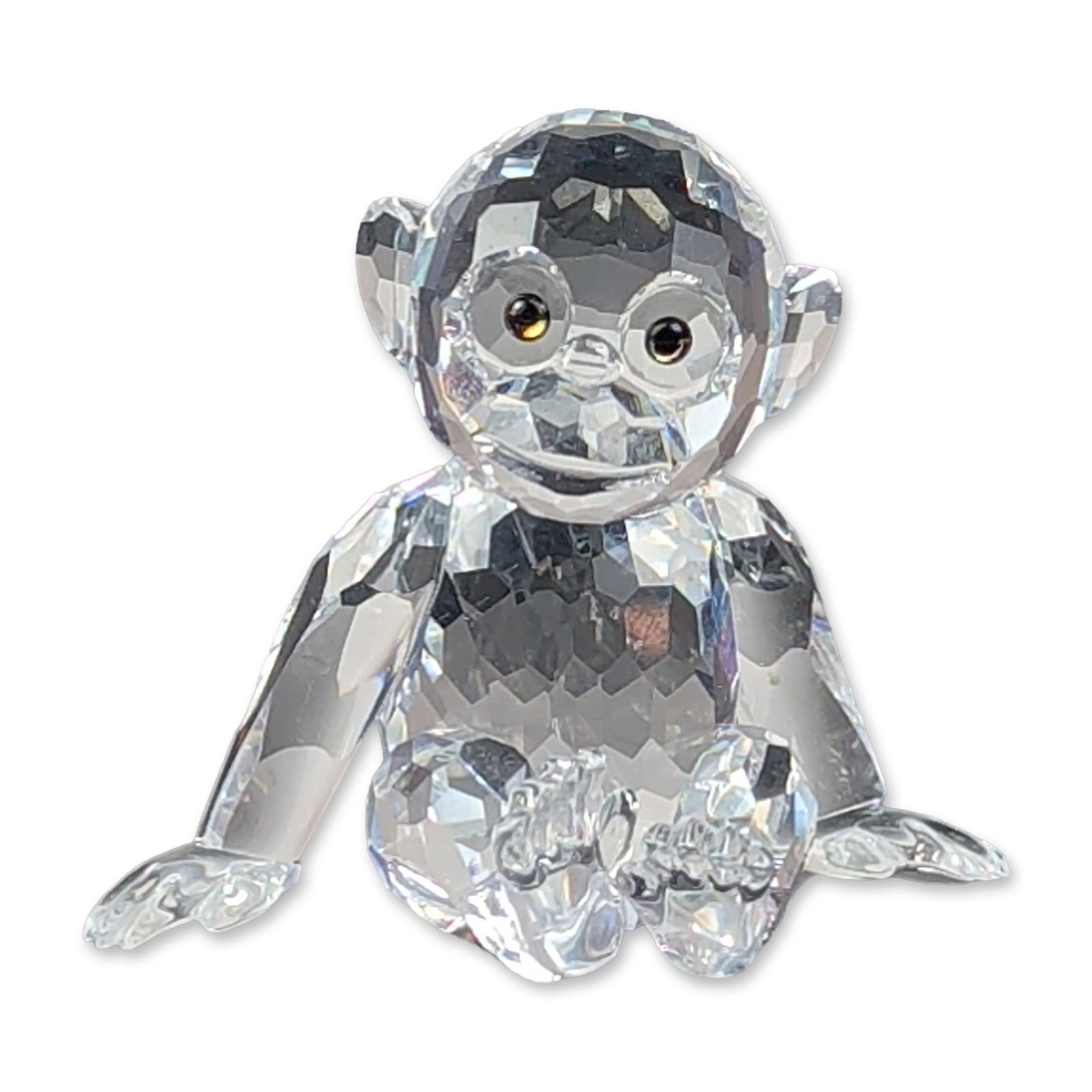 Swarovski Silver Crystal Chimpanzee Figurine (1 of 6)