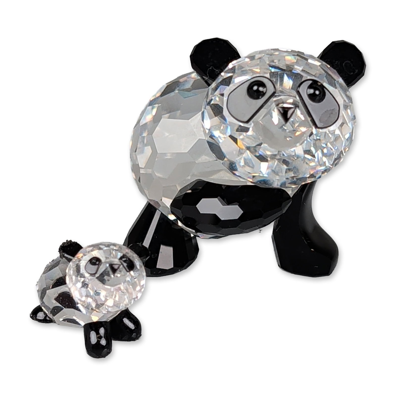 Two Swarovski Crystal Mother and Baby Panda Figurines (1 of 4)