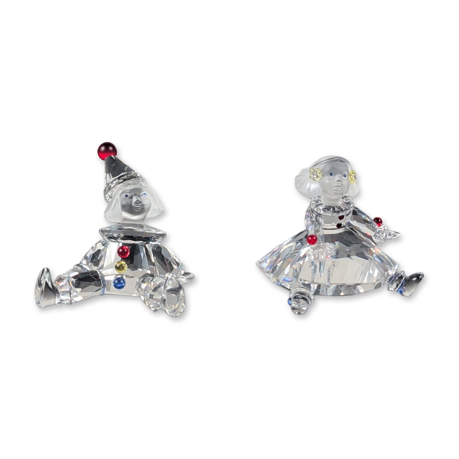 2pc Swarovski Silver Crystal Figurines Doll and Puppet (1 of 6)