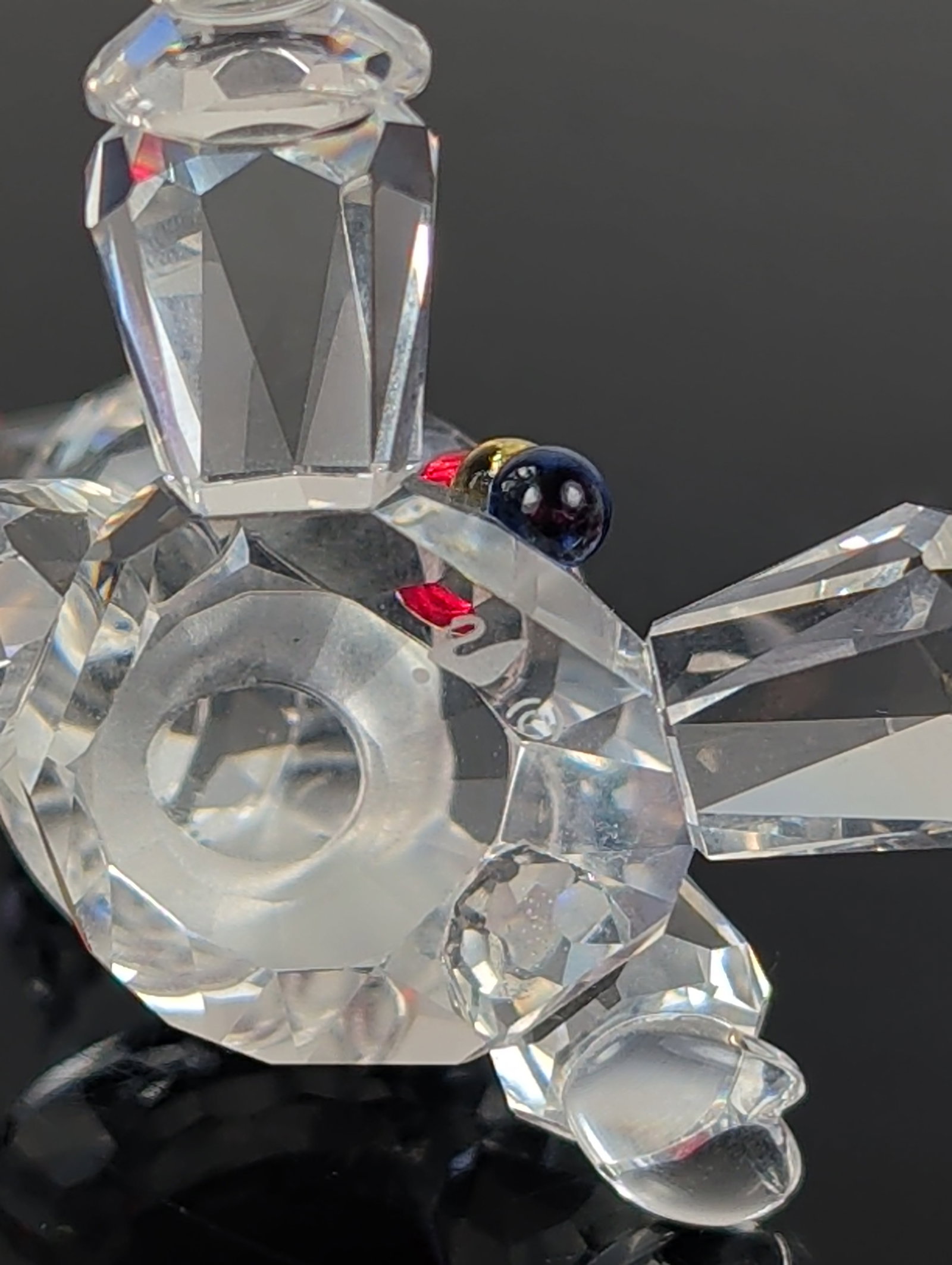 2pc Swarovski Silver Crystal Figurines Doll and Puppet - 4