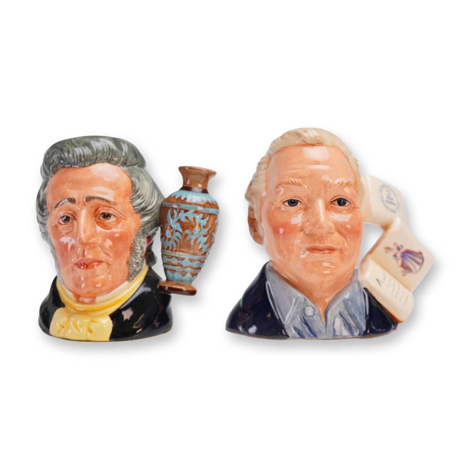 2pc Royal Doulton Small Character Jugs, D6703 and D7156 (1 of 4)