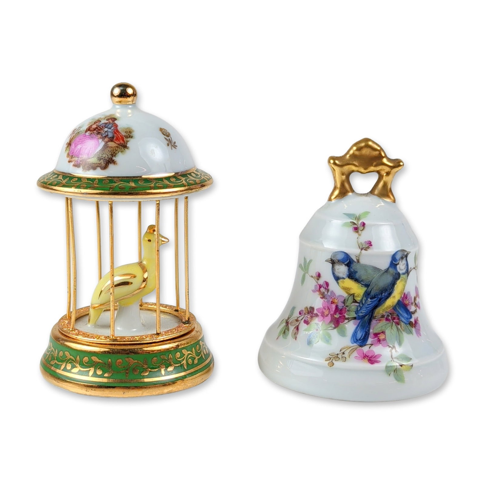 2pc Limoges France Porcelain Bird Figurine and Bell Grouping (1 of 5)