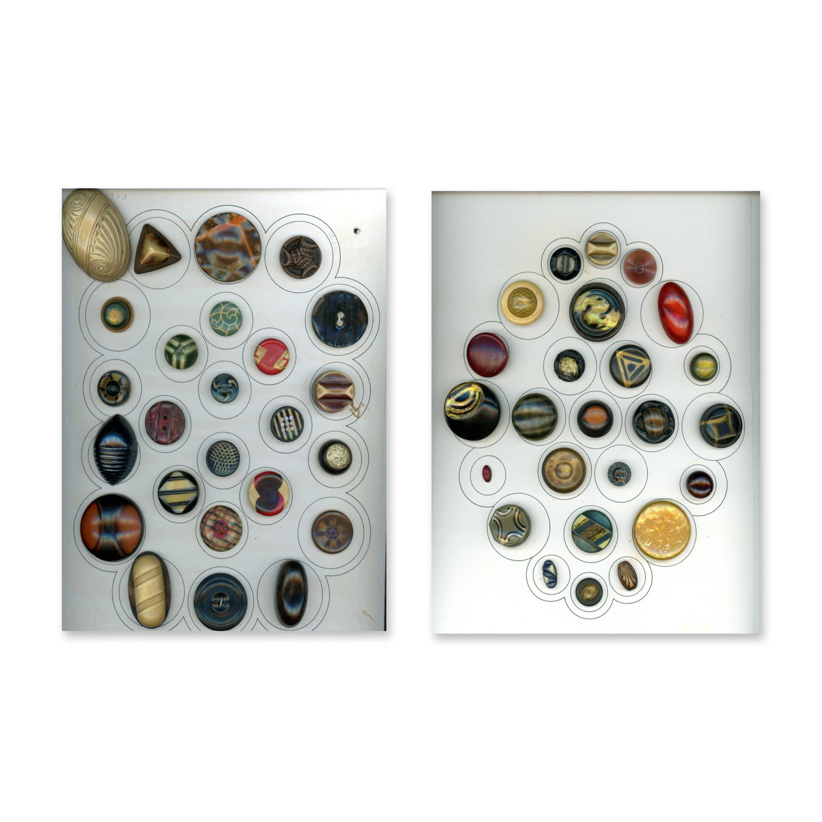 A SELECTION OF OLD CELLULOID BUTTONS (1 of 3)