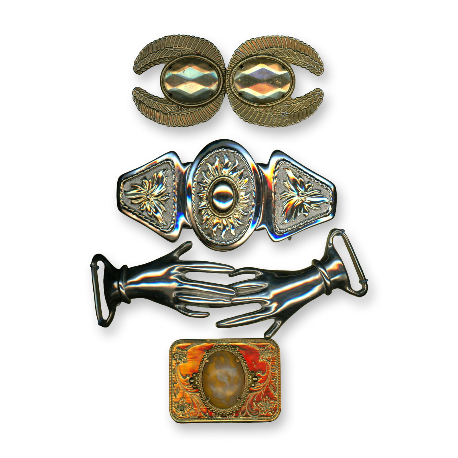 1 CARD OF ASSORTED METAL BUCKLES (1 of 3)