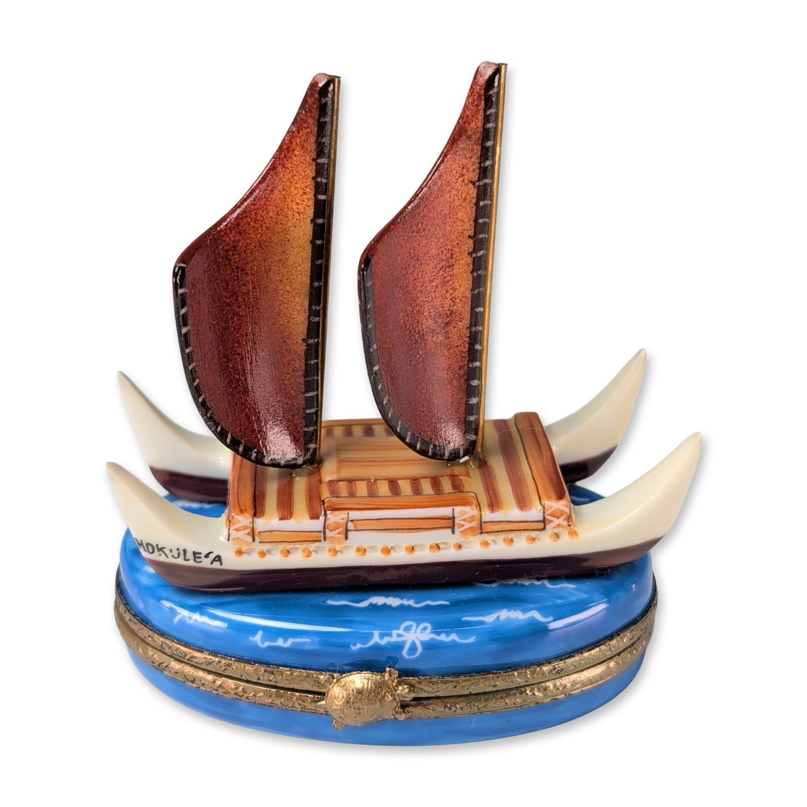 Limoges France Peint Main Hokulea Trinket Box (1 of 5)