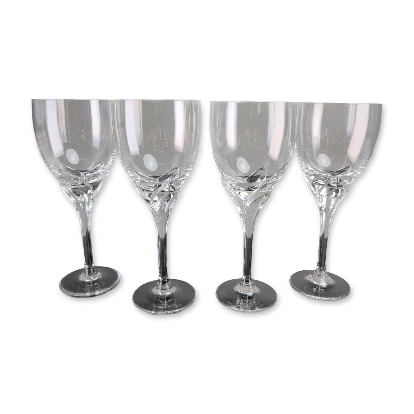 4pc Rosenthal Studio-Linie Iris Crystal Wine Glasses (1 of 4)