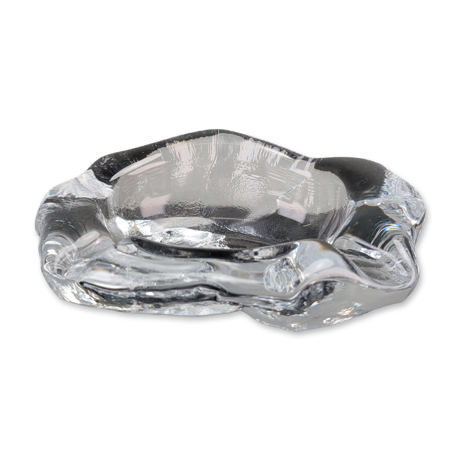 Val Saint-Lambert Ice-Block Crystal Ashtray (1 of 4)