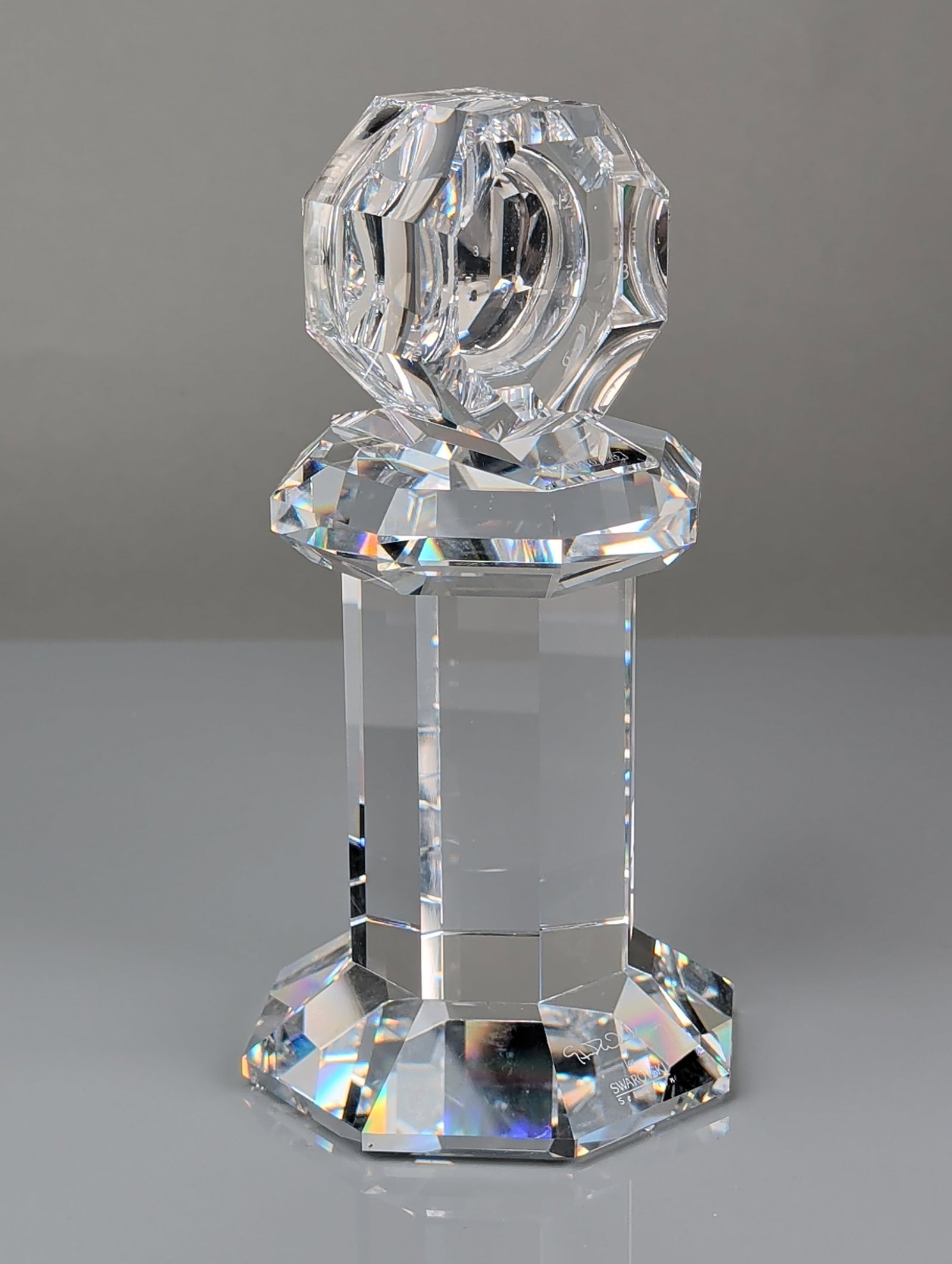 Swarovski Crystal Providence Table Clock, Signed - 3