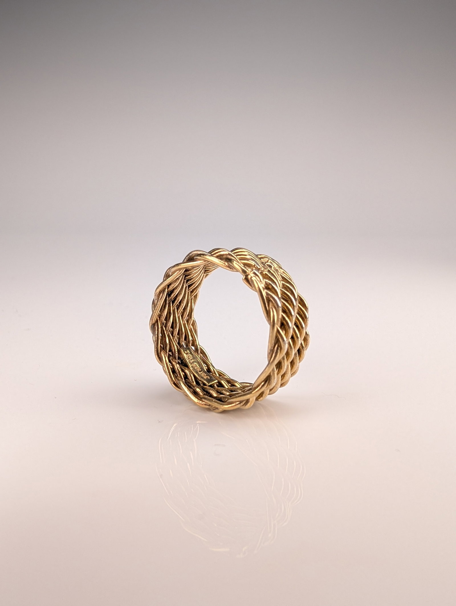 Sterling Silver Braided Basketweave Ring - 3