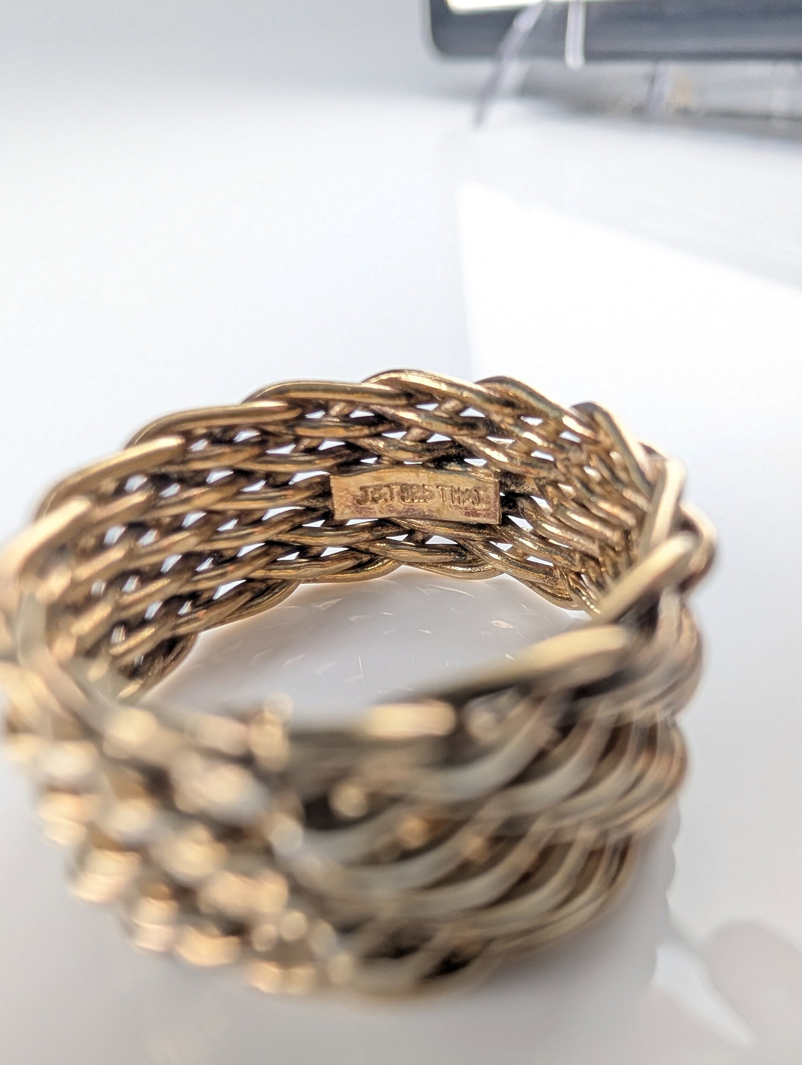 Sterling Silver Braided Basketweave Ring - 4