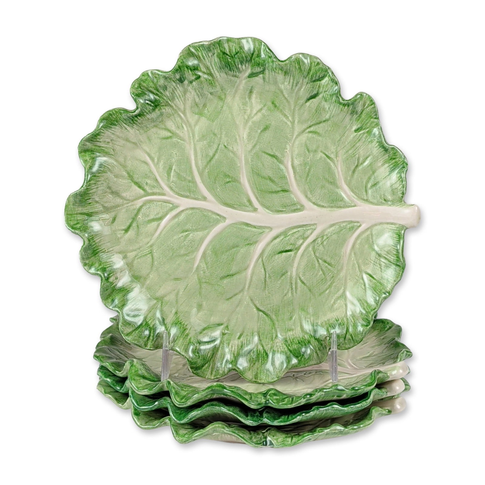 4pc Fitz and Floyd Cabbage Leaf Plates (1 of 4)
