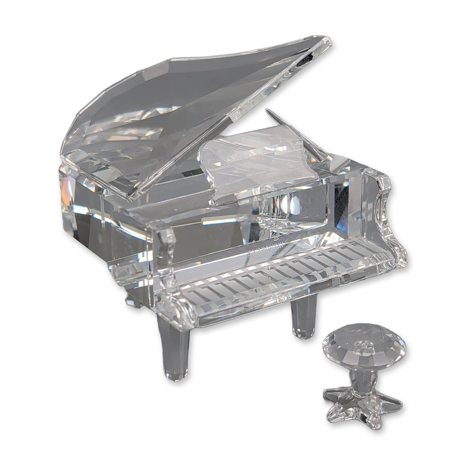 Swarovski Silver Crystal Figurine, Grand Piano and Stool (1 of 7)