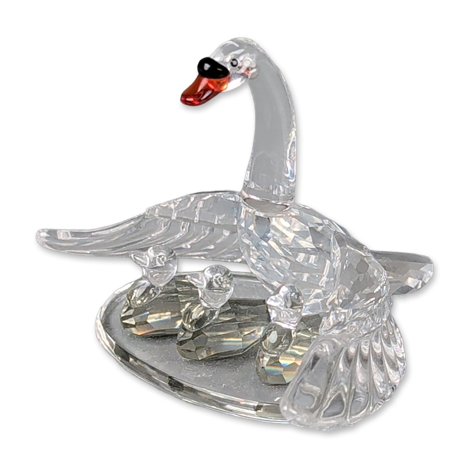 Swarovski Silver Crystal Swan Family Figurine (1 of 5)