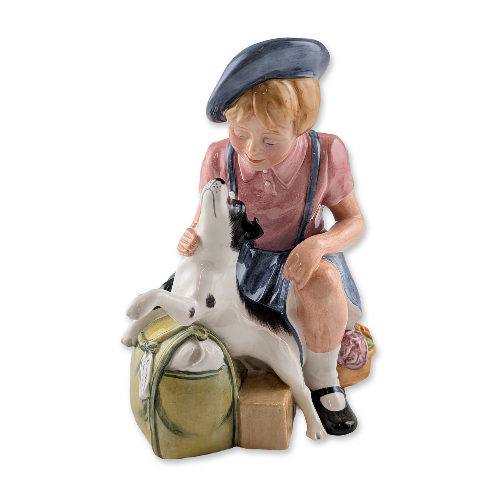 Royal Doulton The Homecoming HN3295 Porcelain Figurine: Royal Doulton fine bone china figurine titled "The Homecoming" (HN3295), modeled by Adrian Hughes as part of a series commemorating wartime evacuees. Hand-painted figure depicting a young girl in 1940