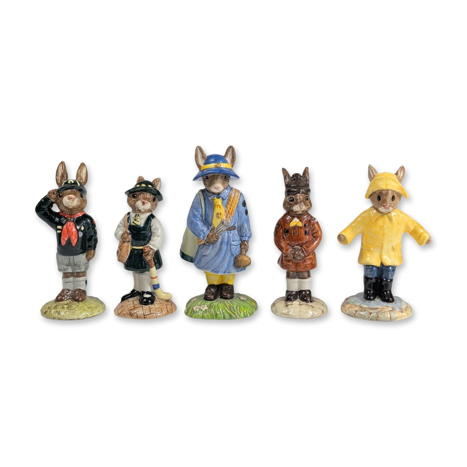 Set of Five Royal Doulton Bunnykins Ceramic Figurines (1 of 4)