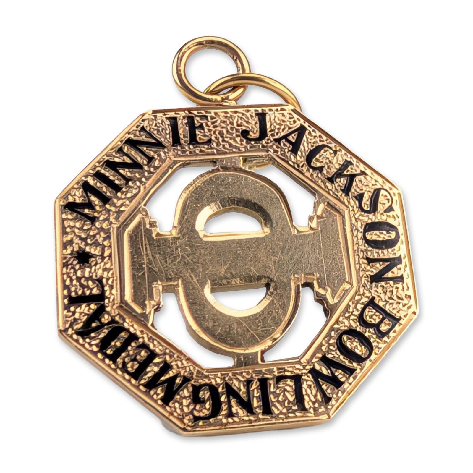 16K Gold Minnie Jackson Bowling Medal Pendant (1 of 3)
