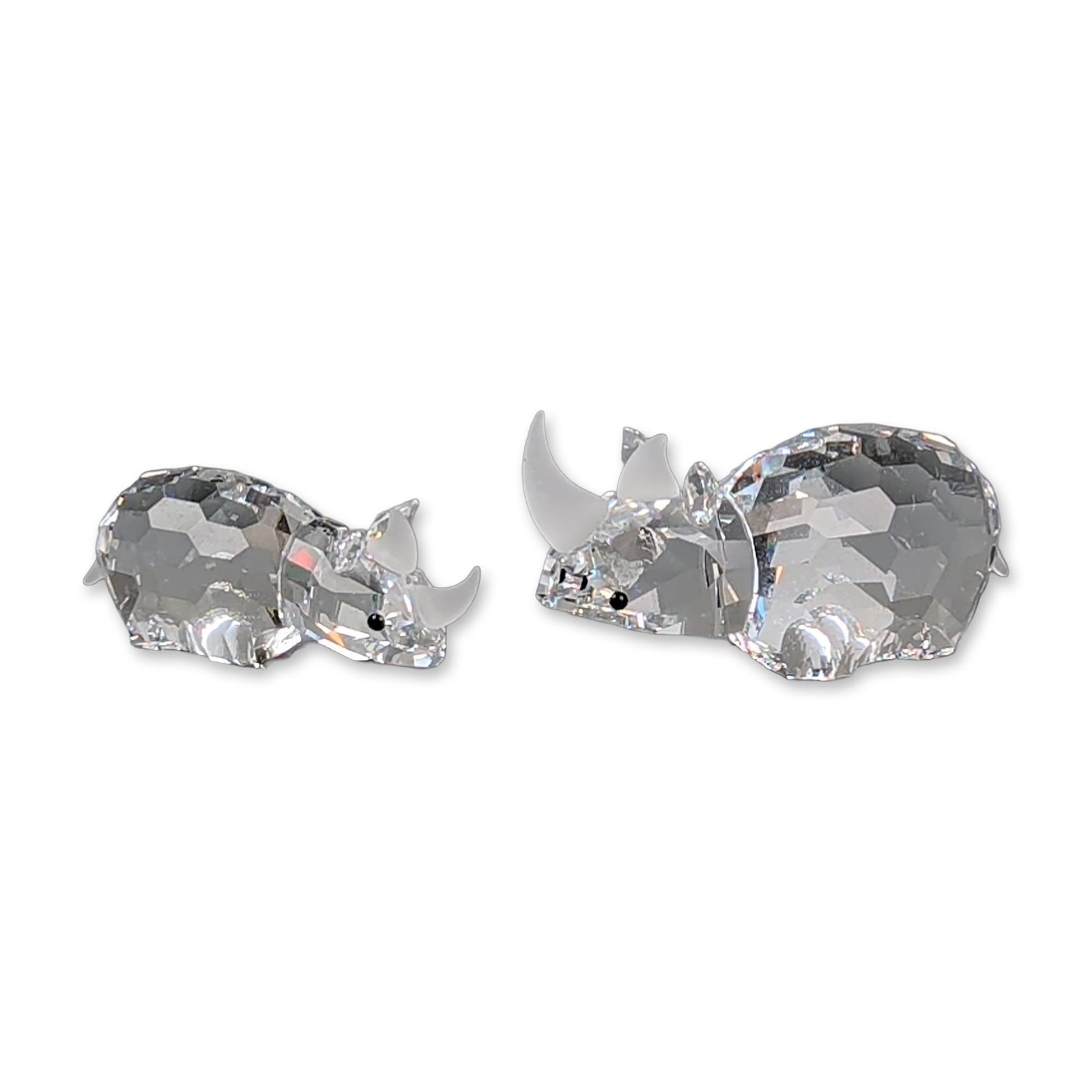 Two Swarovski Crystal Figurines, Rhinoceros (1 of 5)