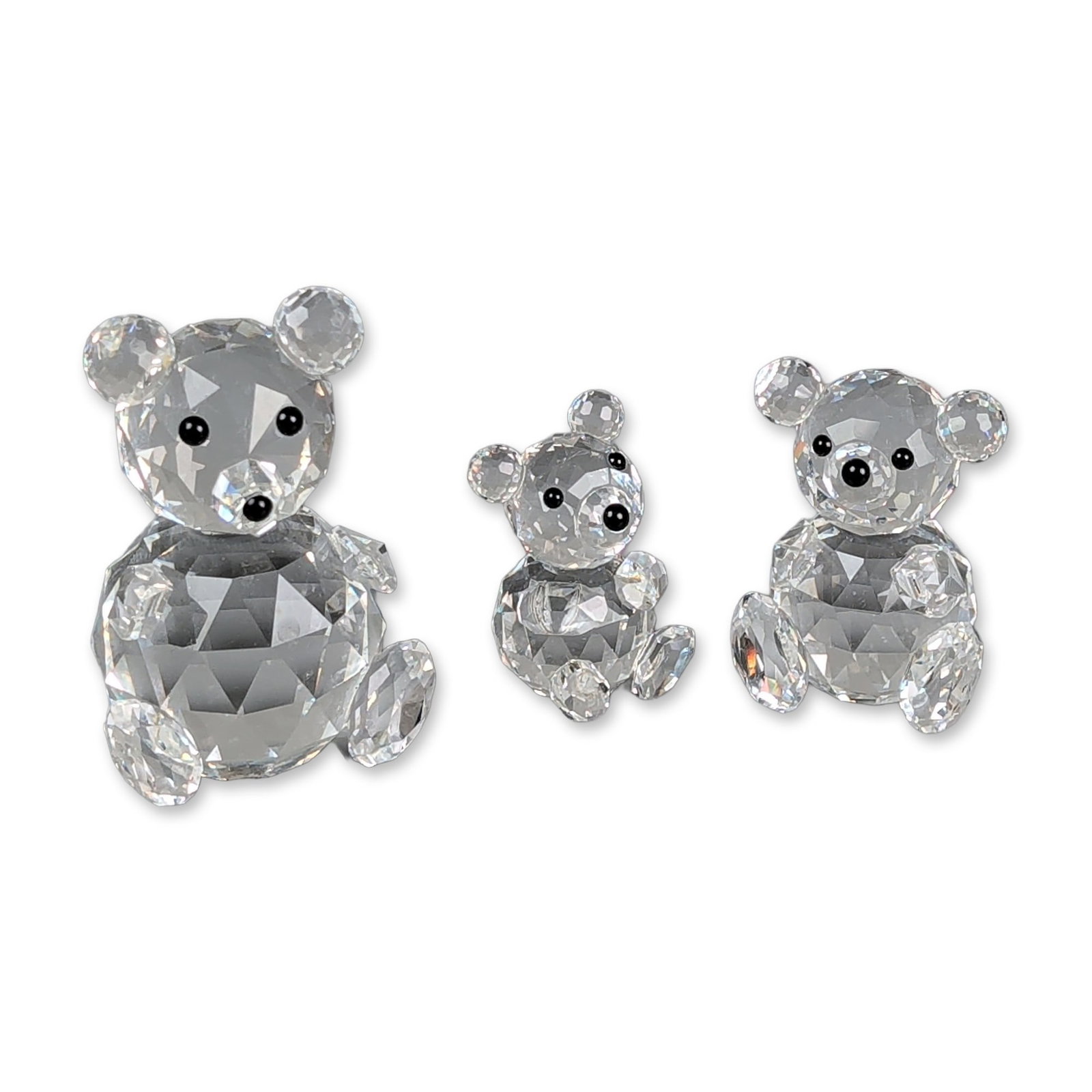 Three Swarovski Silver Crystal Figurines, Bears (1 of 4)