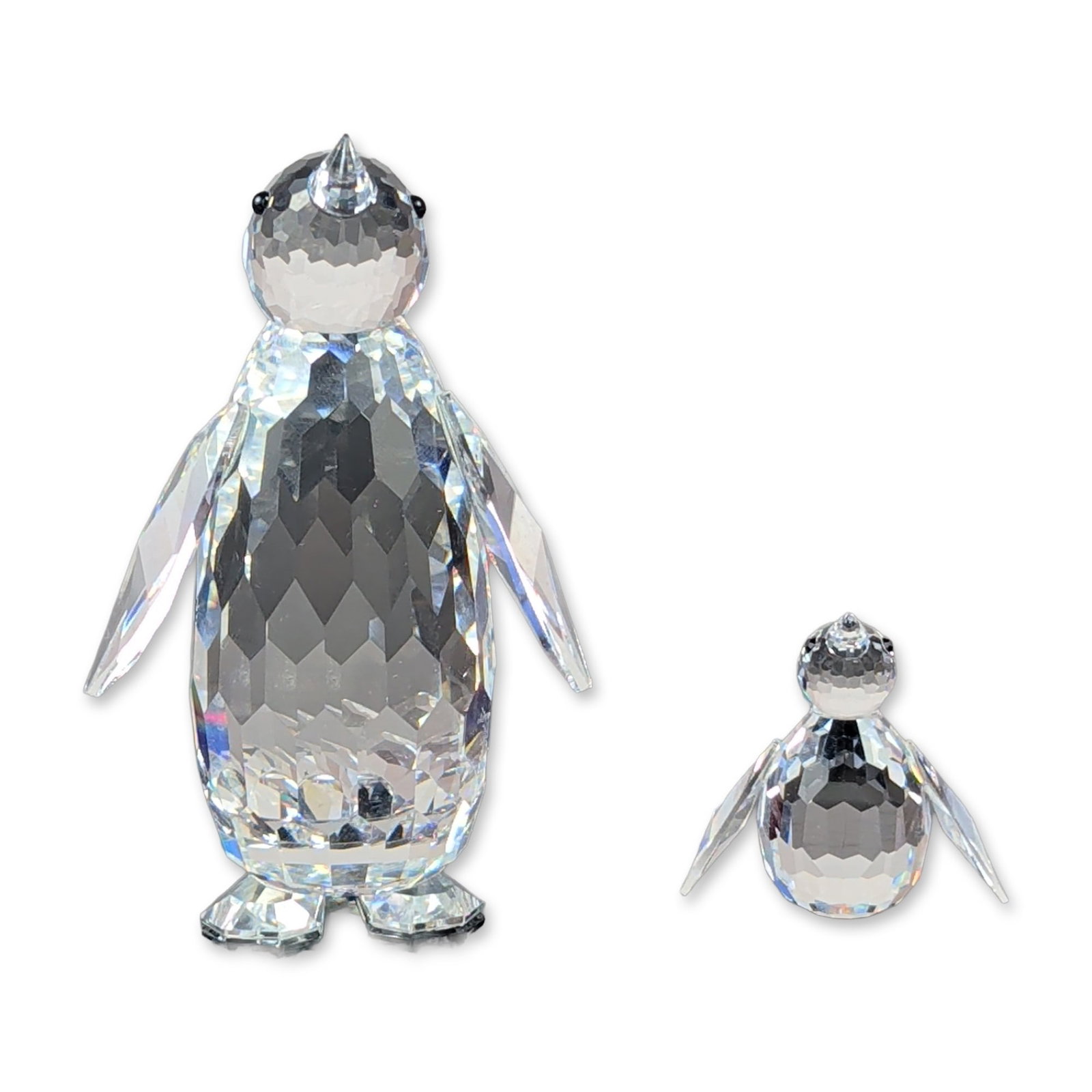 2pc Swarovski Silver Crystal Penguin Figurines (1 of 7)