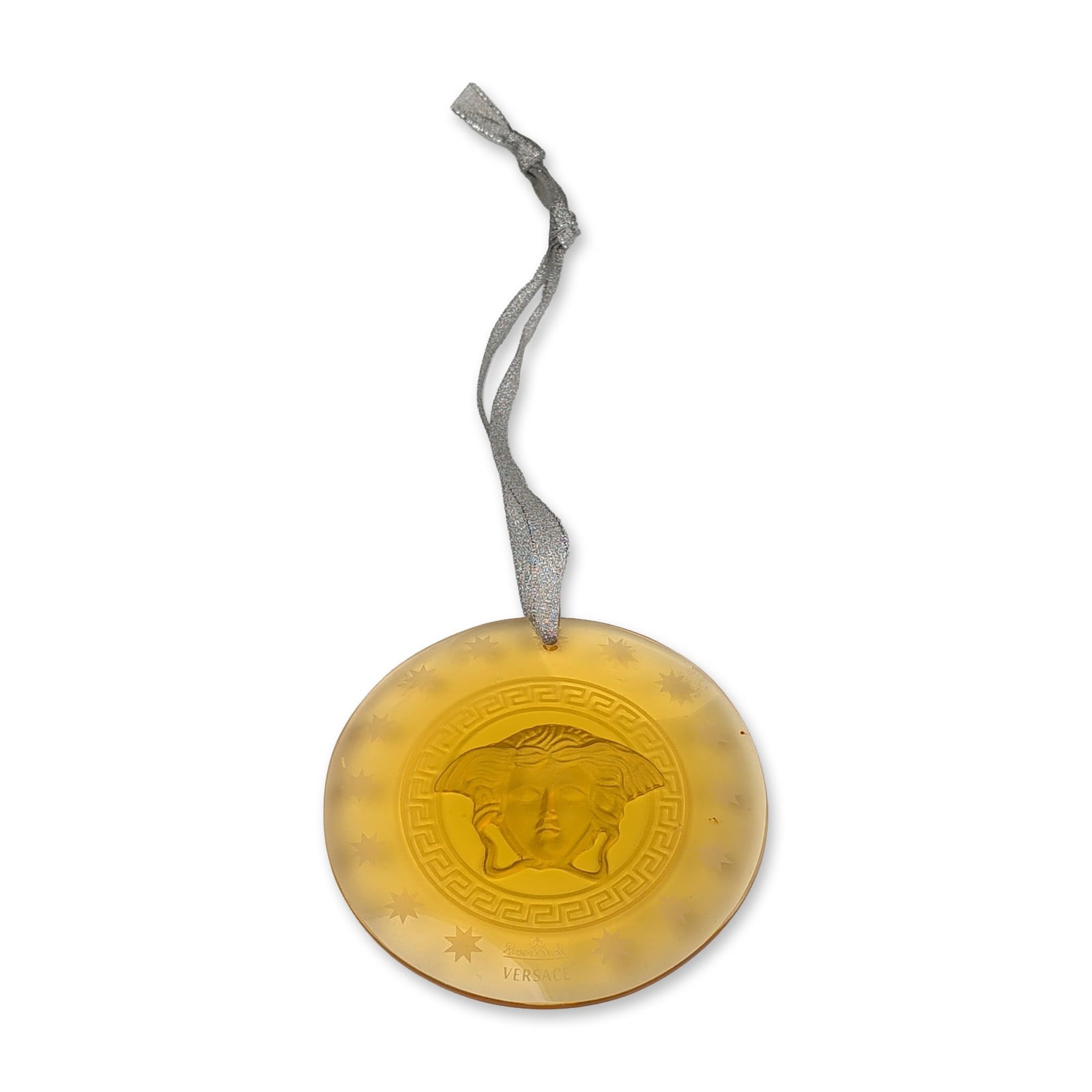 Rosenthal for Versace Amber Glass Medusa Ornament (1 of 4)