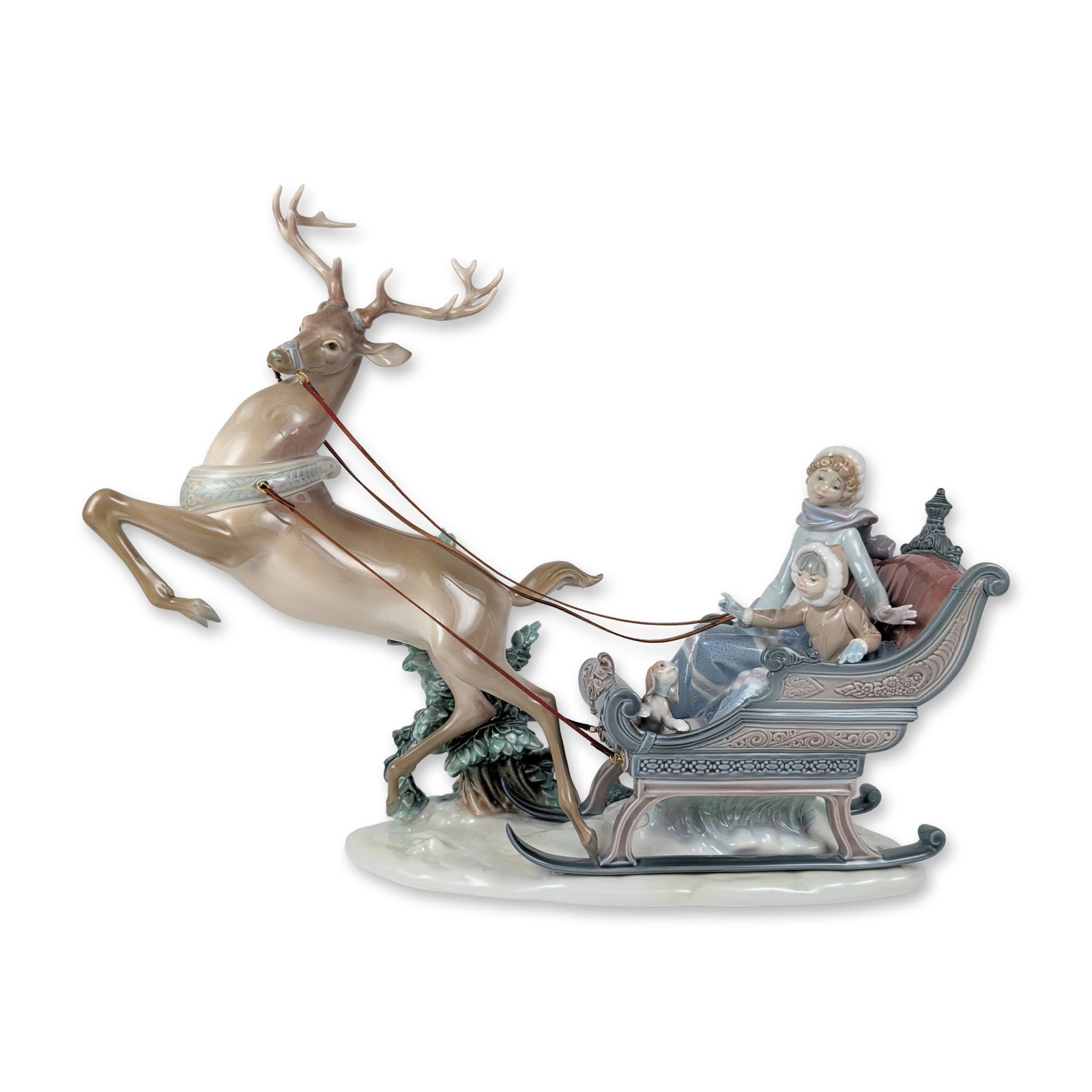Lladro Spanish Porcelain Winter Wonderland Figural Group (1 of 7)