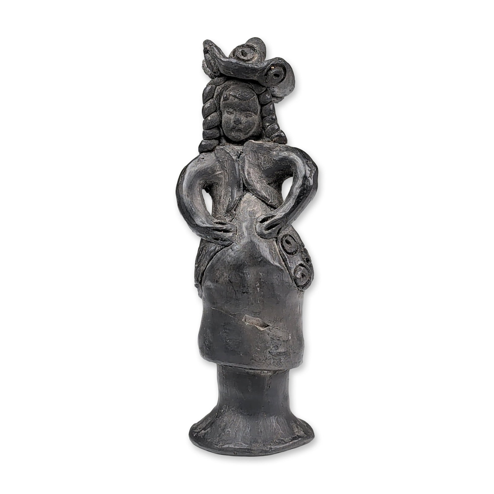 Vintage Dona Rosa Hand Molded Black Clay Figurine (1 of 5)