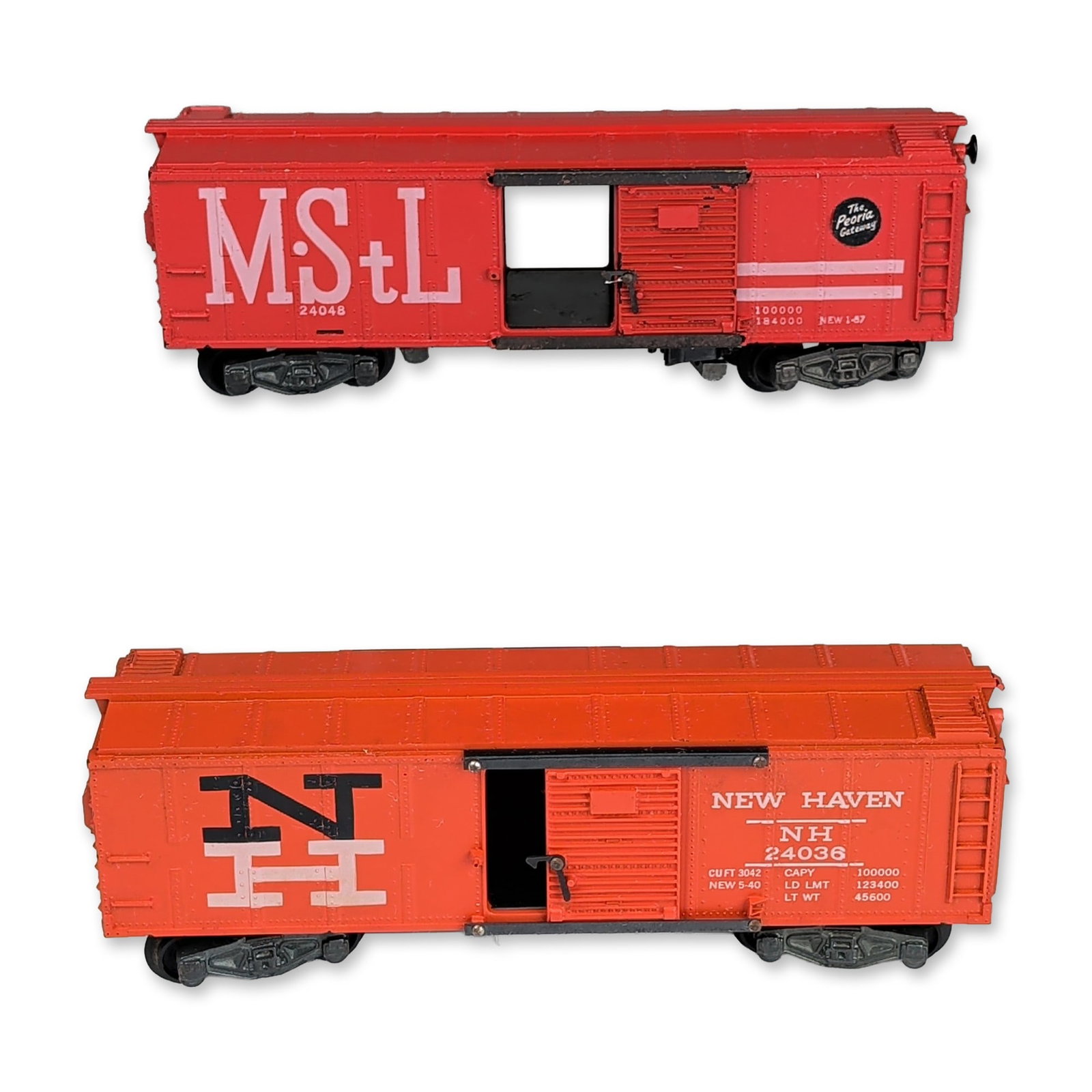 Two Gilbert American Flyer 3/16 Scale Trains, M.St.L. Box #24048 and N.H. Box 24036 (1 of 4)