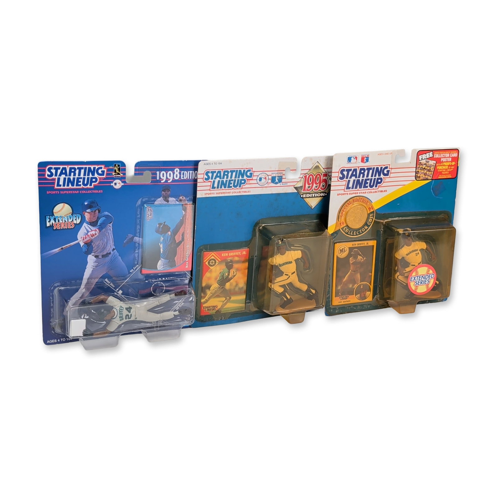 Three Kenner Starting Lineup Ken Griffey Jr. Action Figures (1 of 3)