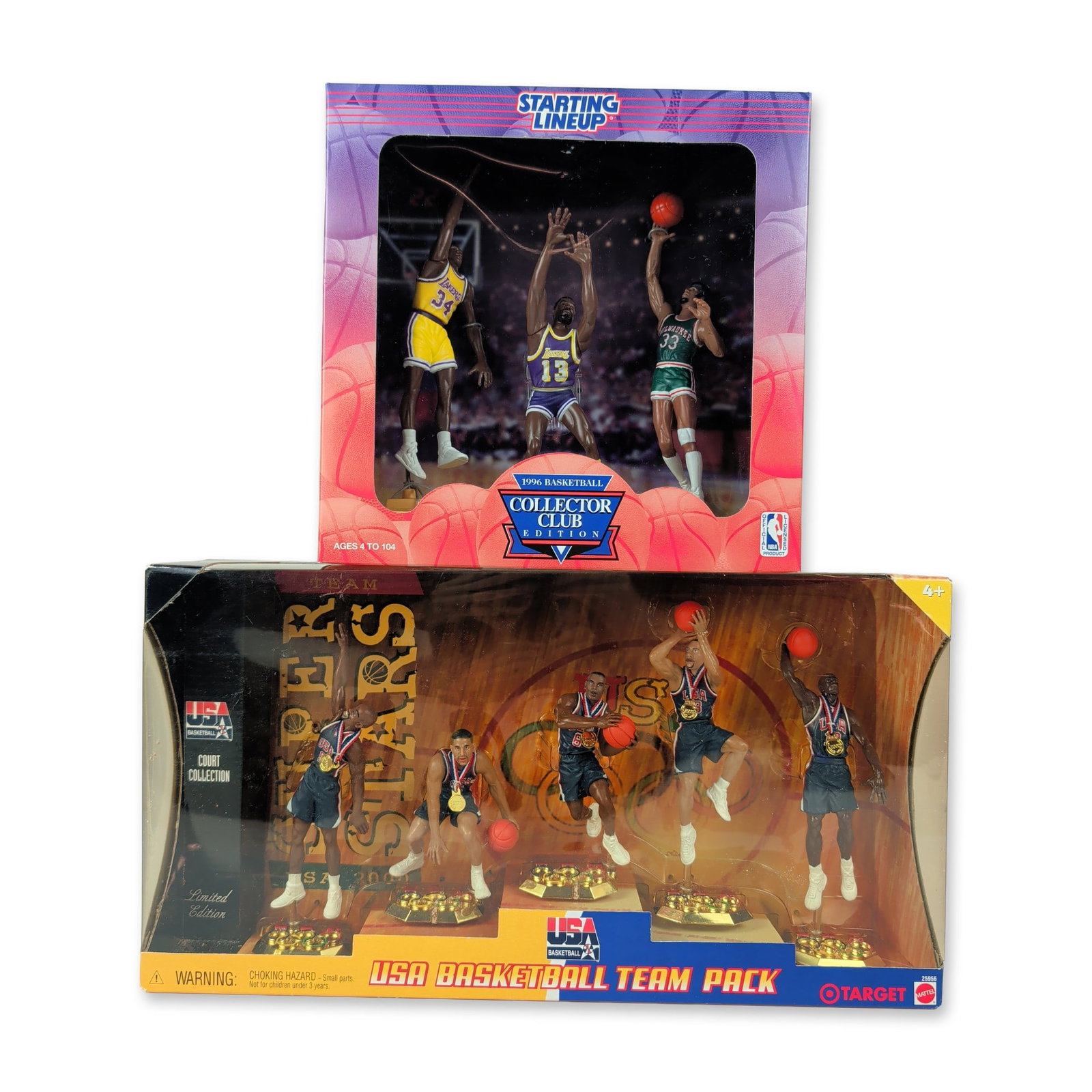 2pc Vintage Kenner and Mattel Basketball Action Figure Sets (1 of 4)