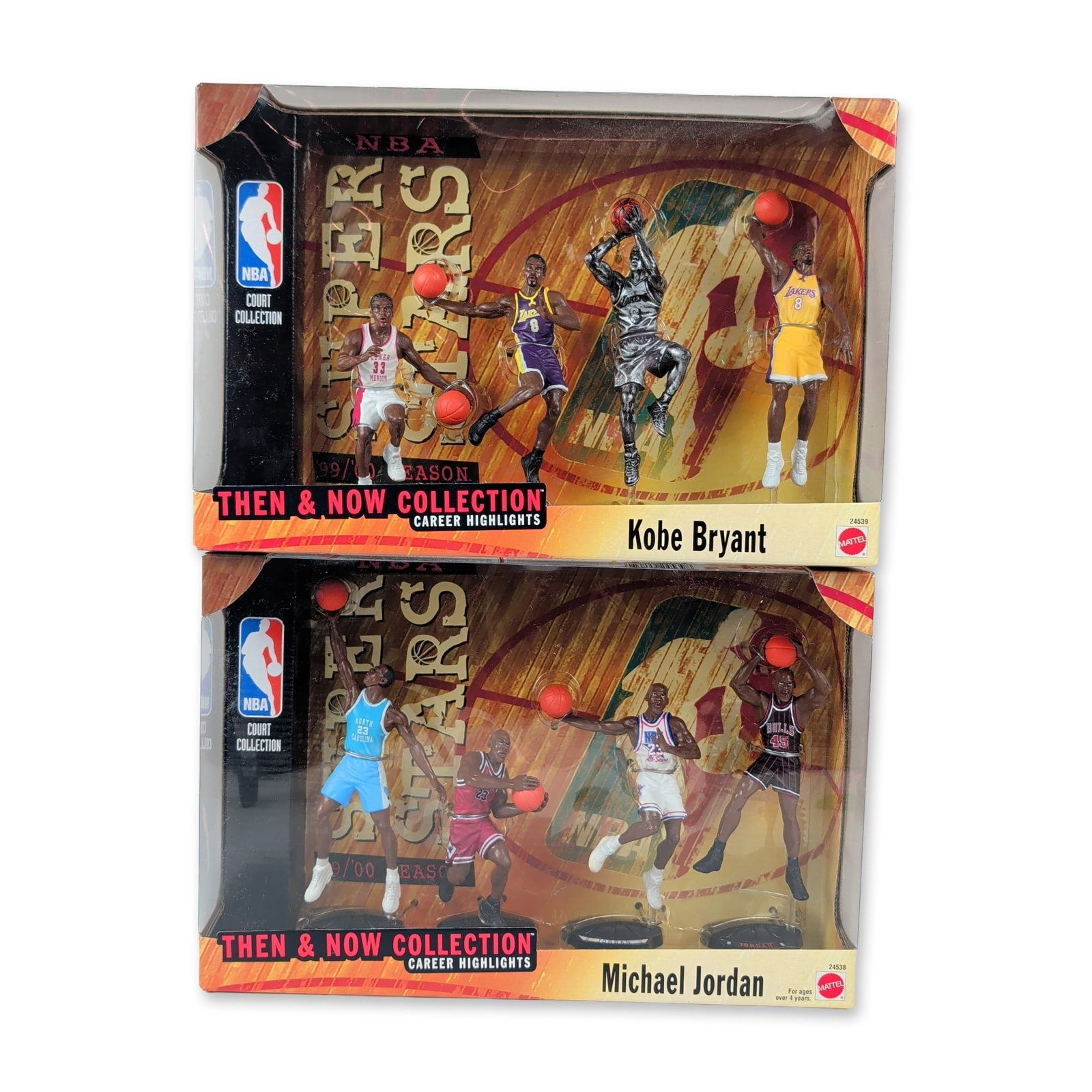 Pair of Mattel NBA Super Stars Action Figure Box Sets (1 of 5)