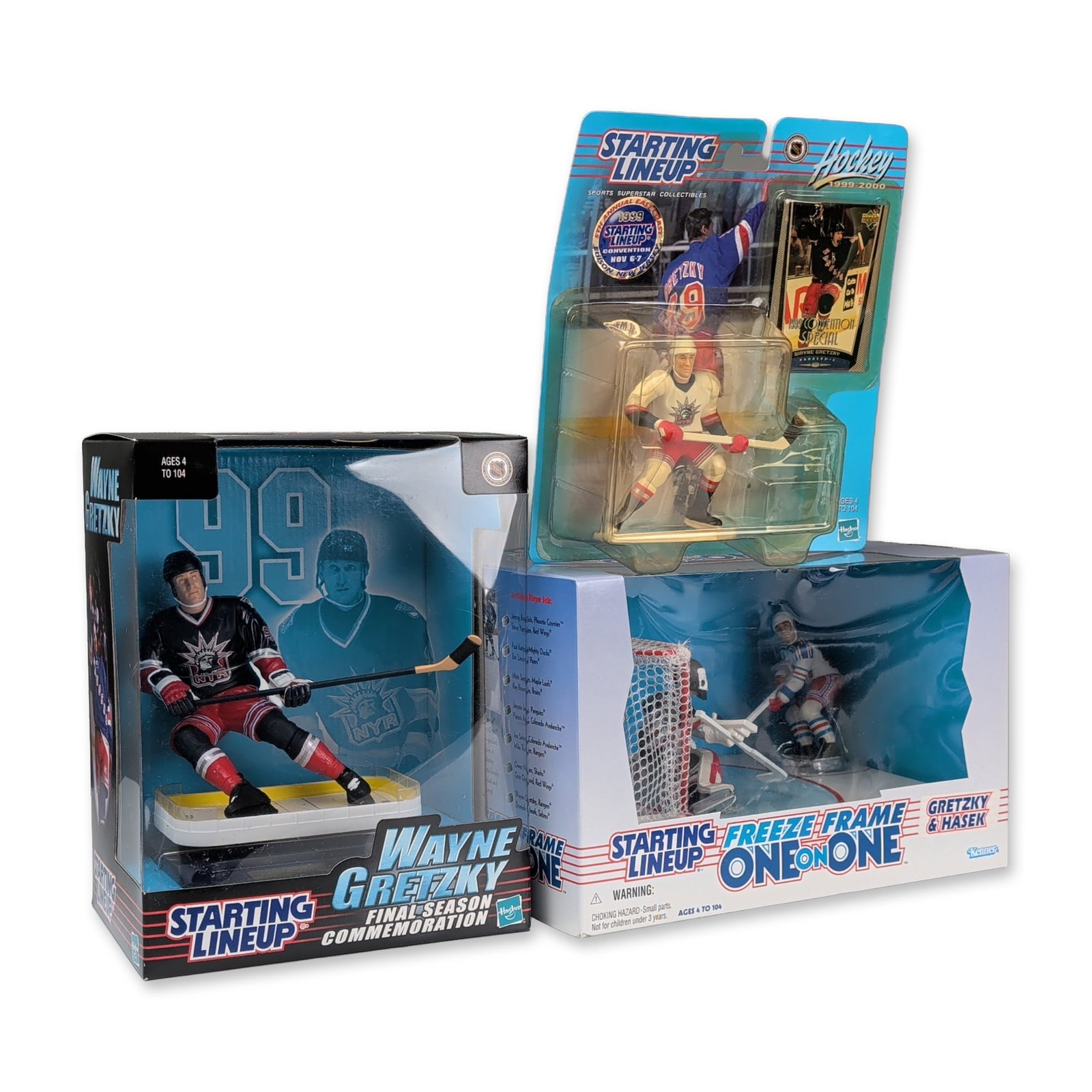 3pc Hasbro and Kenner NHL Starting Lineup Action Figures, Wayne Gretzky (1 of 3)