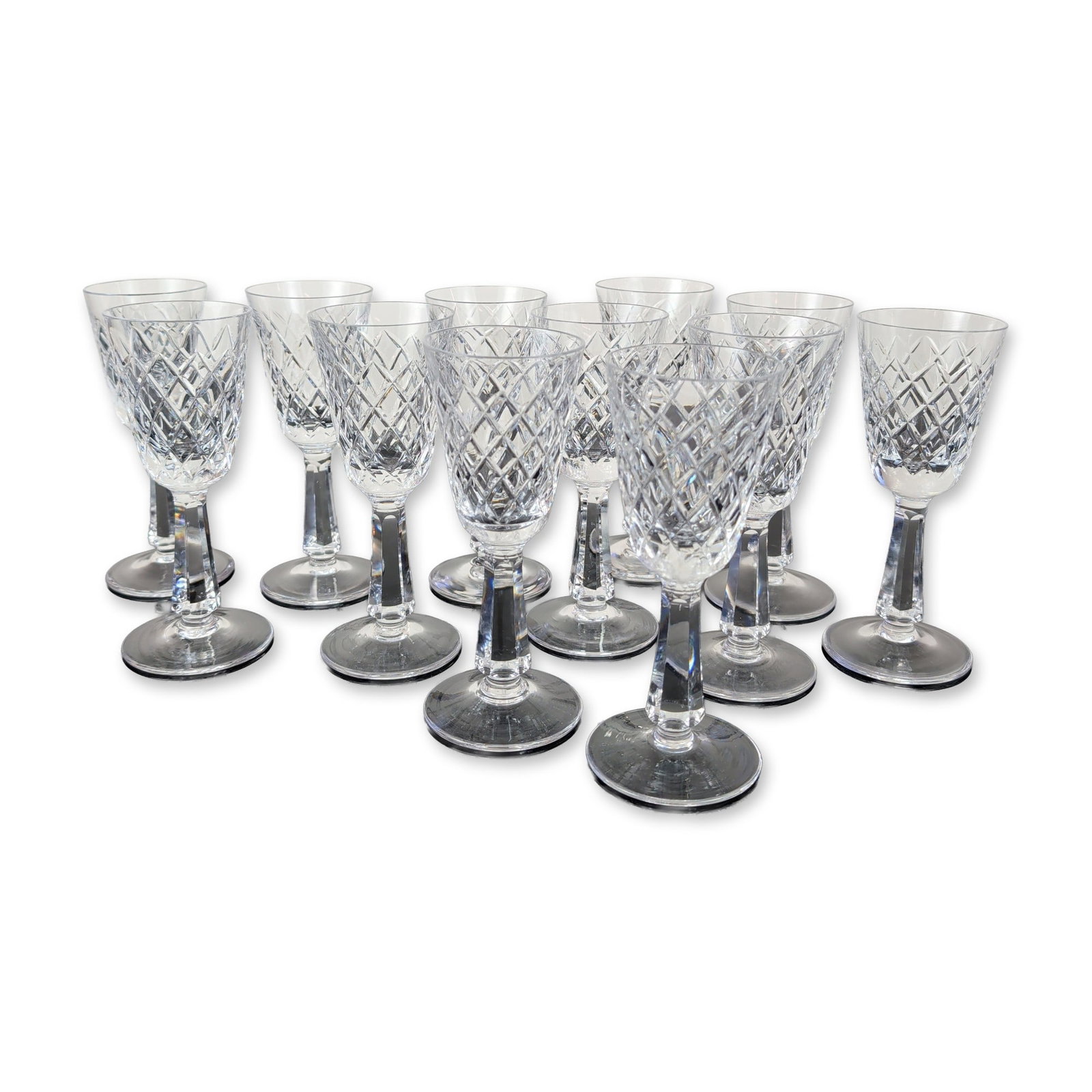 12pc Crystal Cut Wine Glasses (1 of 5)