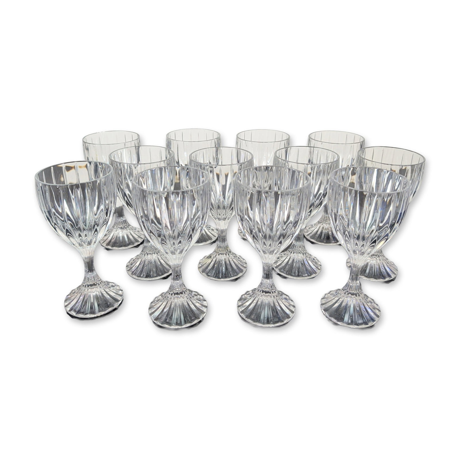 12pc Mikasa Park Lane Pattern Crystal Goblets (1 of 4)