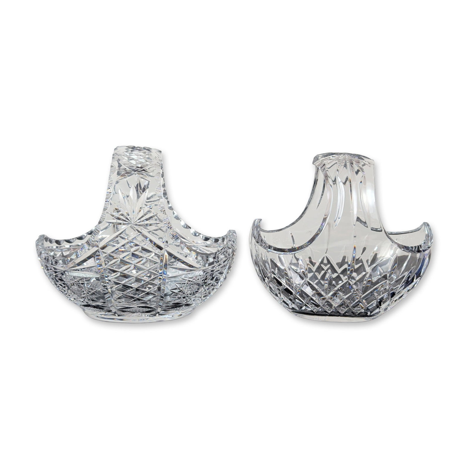 2pc Waterford Lismore and Ornate Cut Crystal Baskets (1 of 6)