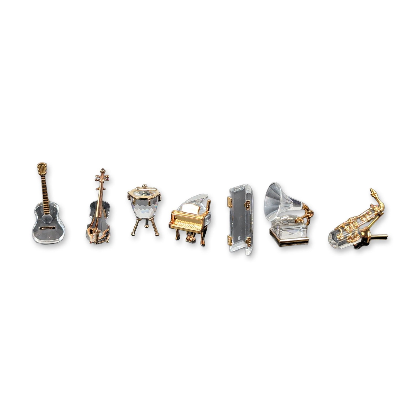 8pc Swarovski Crystal Memories Miniature Musical Instrument Set (1 of 6)