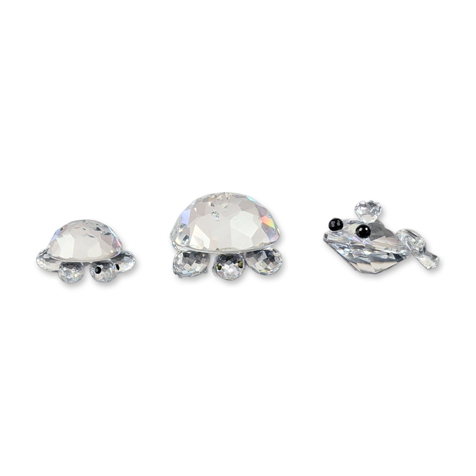 3pc Swarovski Silver Crystal Frog and Tortoise Figurines (1 of 6)