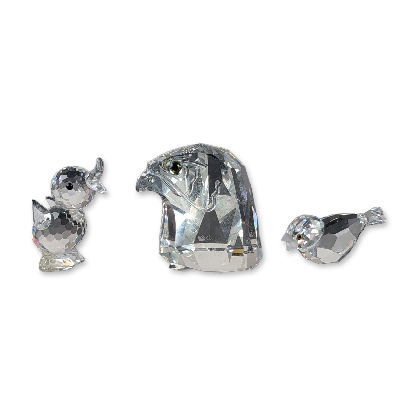 3pc Swarovski Faceted Crystal Bird Figurines (1 of 6)