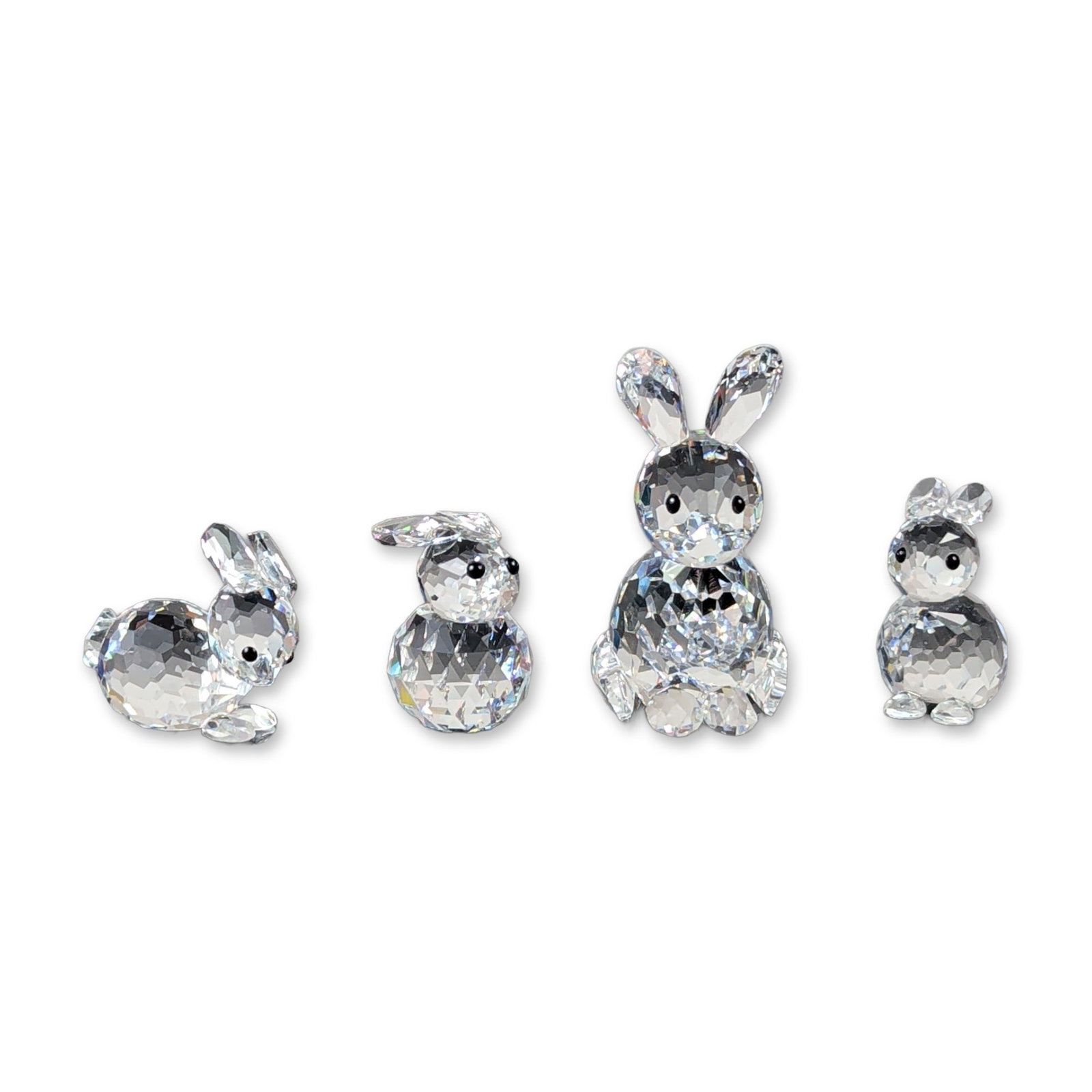 4pc Swarovski Silver Crystal Rabbit Figurines (1 of 5)