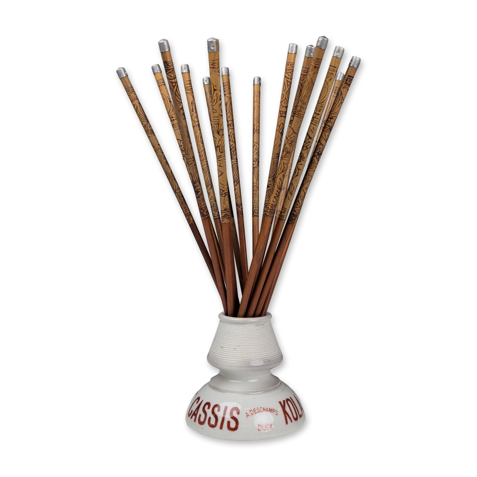 2pc A. Deschamps Justin Giraud French Advertising Holder and Chopsticks (1 of 5)