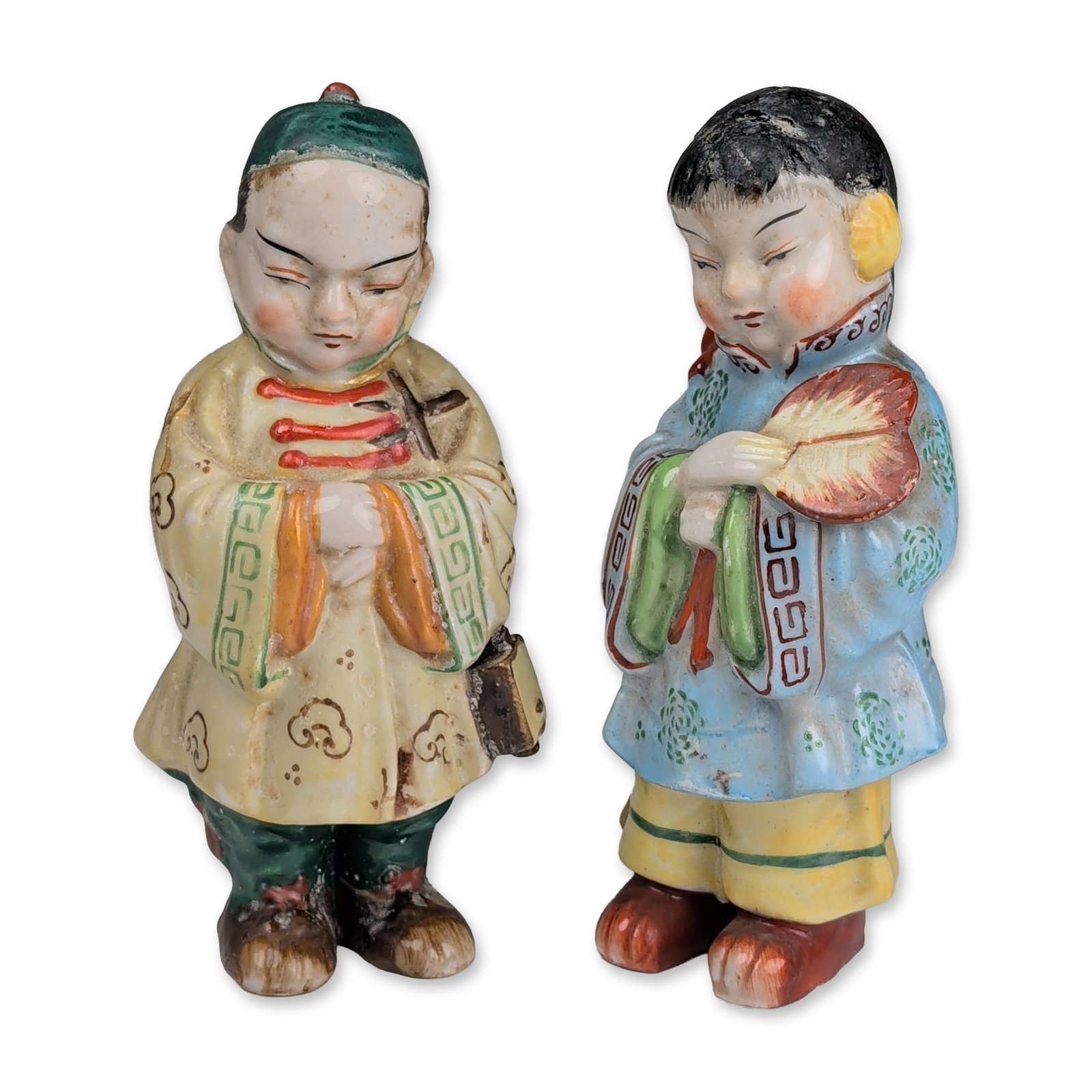 2pc Occupied Japan Ceramic Asian Figurines (1 of 4)