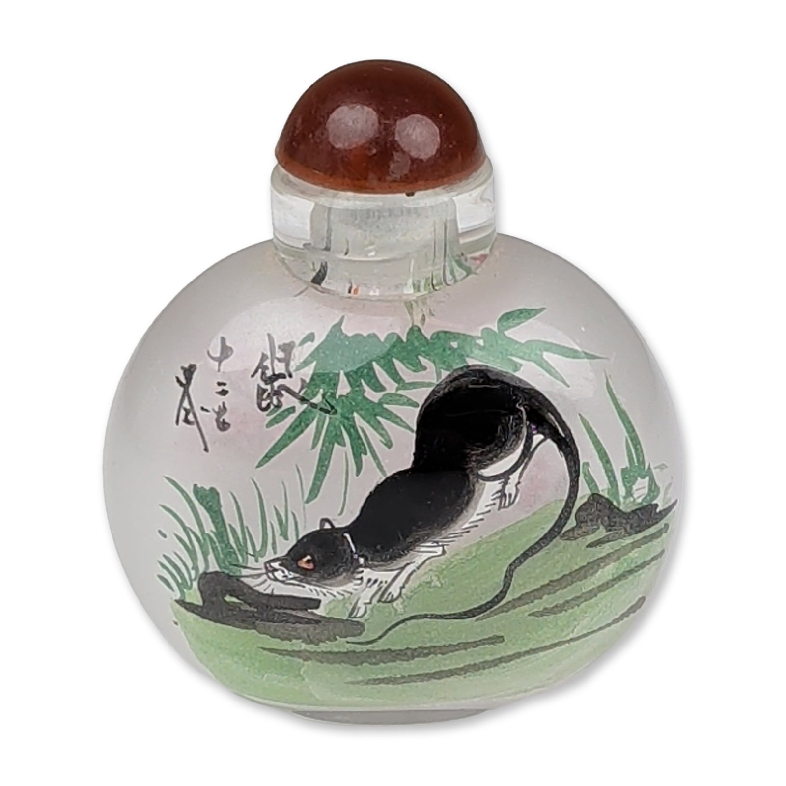 Late 20th Century Chinese Inside-Painted Glass Snuff Bottle (1 of 5)