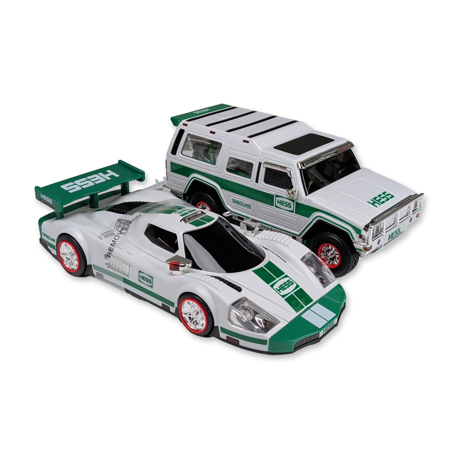 Two Hess Toy Sport Utility Vehicle with Motorcycles and Race Car with Racer Sets (1 of 3)